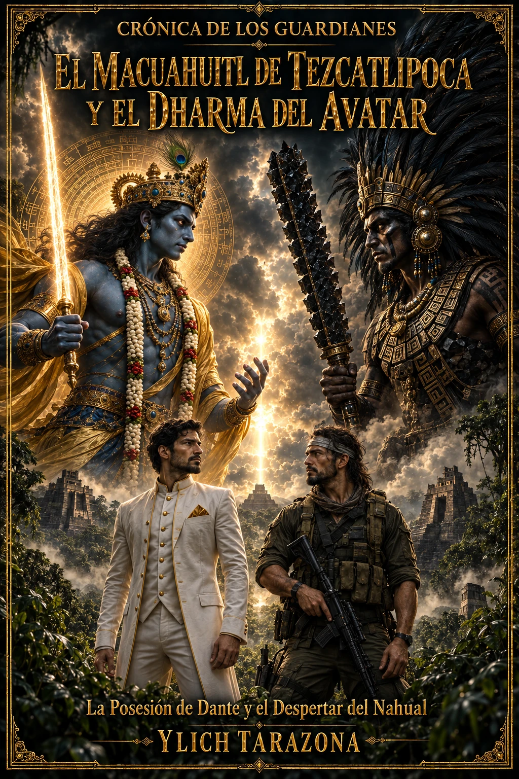 Portada oficial de El Macuahuitl de Tezcatlipoca y el Dharma del Avatar